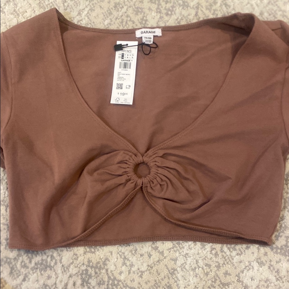 Garage Brown Crop Top